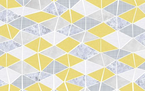 Sanders & Sanders fotobehang grafisch geel en grijs - 400 x 250 cm - 611900 - vtwonen shop