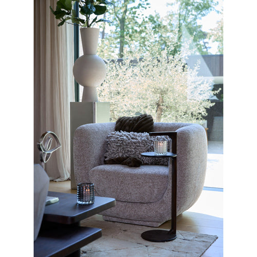 Light & Living bijzettafel Delmino - bruin - Ø26cm - vtwonen shop