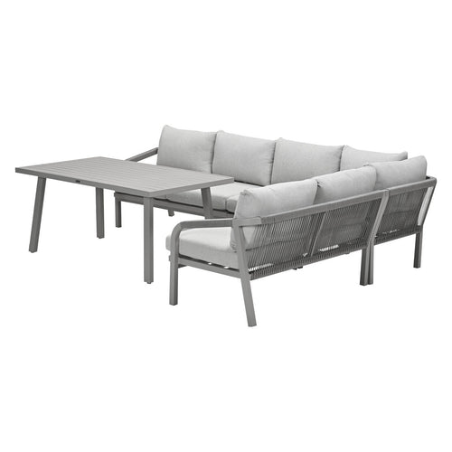 Monti lounge-diningset - 5-dlg. - taupe - rope grey sand - valley sand