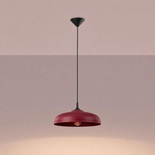 Sollux Lighting Hanglamp GINA bordeaux - 38x38x74cm