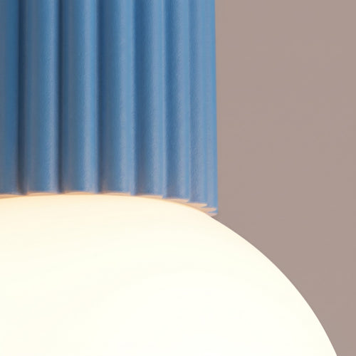 Sollux Lighting Plafondlamp HALO lichtblauw IP44 - 12x12x21cm