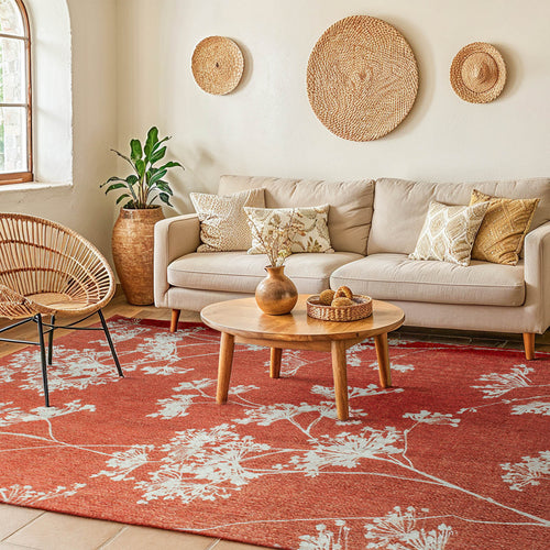 Lola&Moi vloerkleed Inflorescence - rood -170x240cm - vtwonen shop