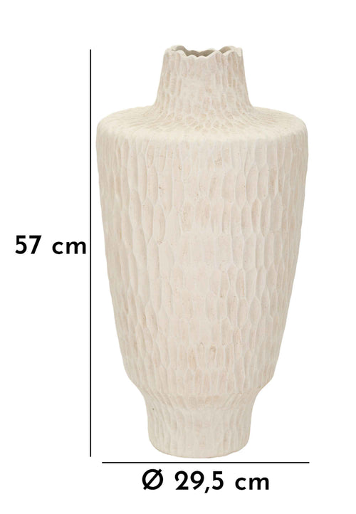 Mauro Ferretti vaas - 29,5x57 cm - crème