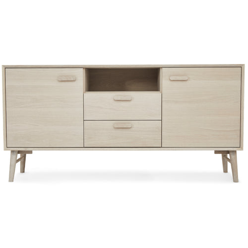 Furnhouse 3-deurs dressoir Porto - Witte olie - MDF, Eikenfineer - 42x160x79