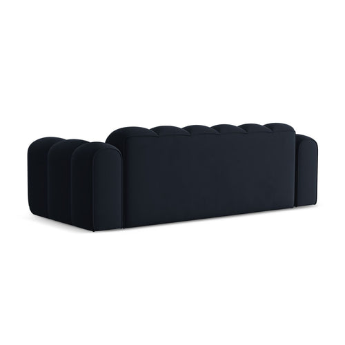Cosmopolitan Design - Bank Treno 4-zits, flueel donkerblauw - 94x240x70cm