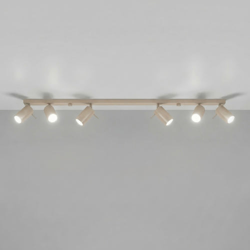 Sollux Lighting Plafondlamp RING 6L taupe - 118x6x16cm