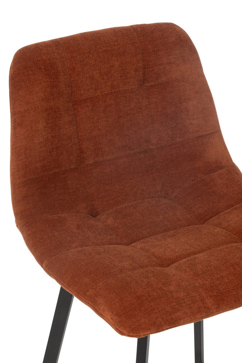 J-Line barstoel Kent - metaal/polyester - roest