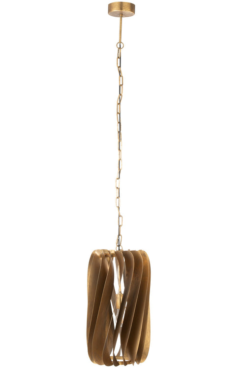 J-Line hanglamp Tina - ijzer - zwart/goud