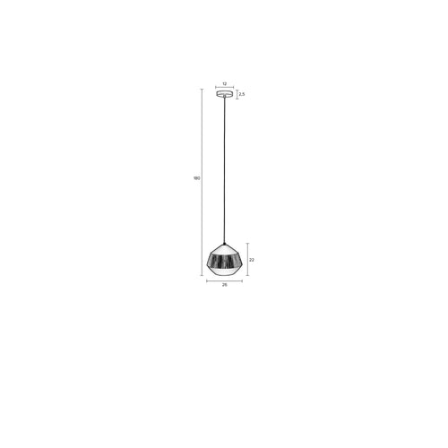 Housecraft Living Aysa Hanglamp Breed Zwart - vtwonen shop