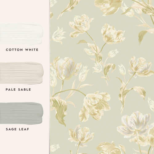 Laura Ashley Vliesbehang Gosford Sage Groen - vtwonen shop