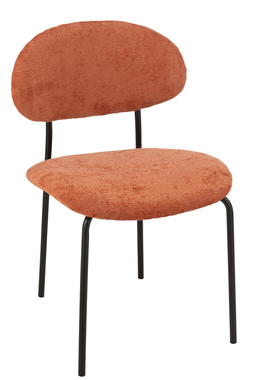 J-Line stoel - textiel/metaal - oranje/roest - vtwonen shop