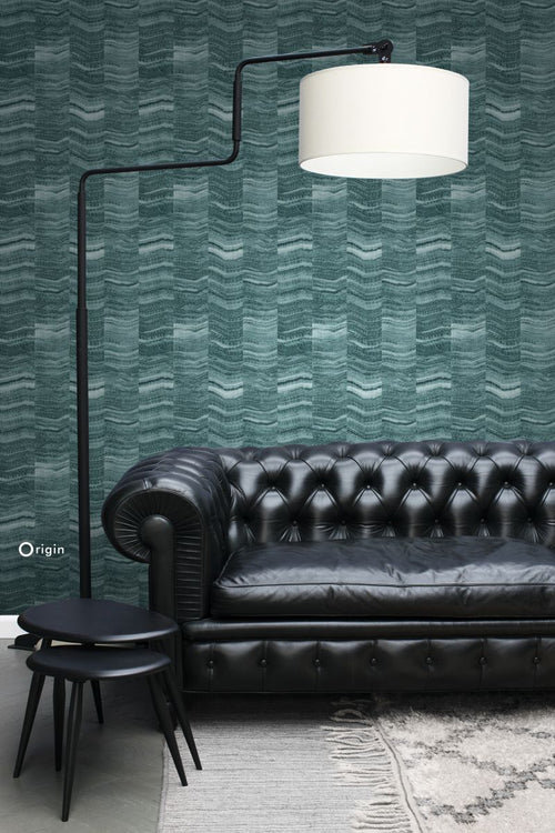 Origin Wallcoverings behang marmer motief petrolblauw - 53 cm x 10,05 m - 337249 - vtwonen shop