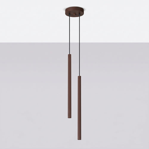 Sollux Lighting Hanglamp PASTELO 2 bruin - 15x15x118cm