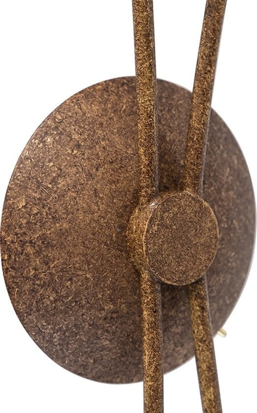 Paul Neuhaus wandlamp Greta - 2 lichts - 14  x 44   cm - bruin