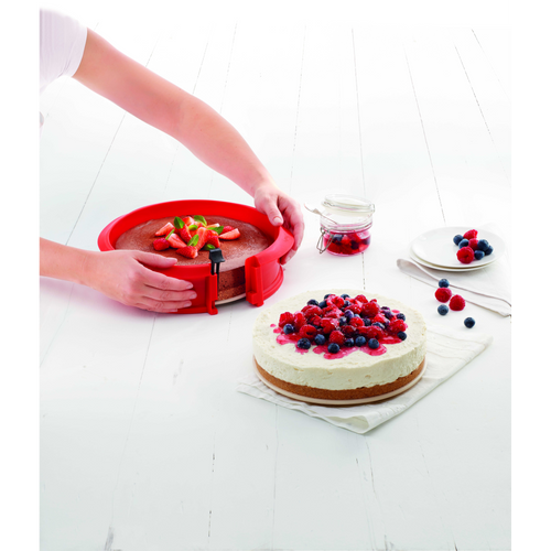 Lékué Springvorm Rond + Keramisch bord ø23 cm
