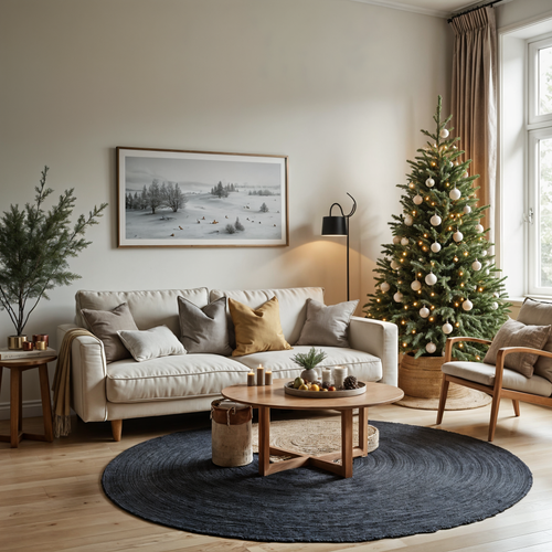 Mrcarpet Rond jute vloerkleed Zwart/Antraciet 200cm - vtwonen shop