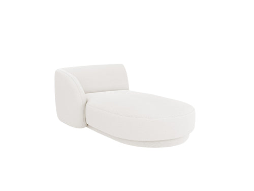 Micadoni - Linker meridiaan "Miley" 2 zitplaatsen, boucle wit - 156x90x70cm