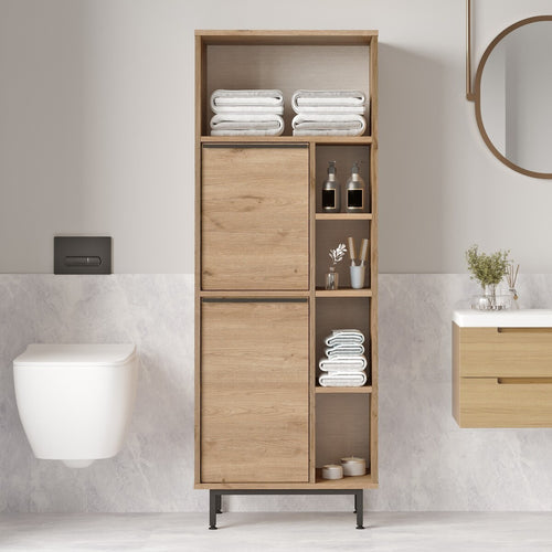 Calicosy - Badkamerkast met 2 deuren - 35,5x60x161,6 cm