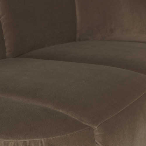 WOOOD 2-zits bankje rechts Mojo - Velvet - Taupe - 73x112x77