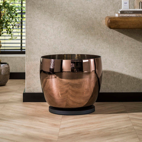 Giga Meubel Vloerlamp Up XXL - Koper Glas - 1-Lichts - 48x48x41cm