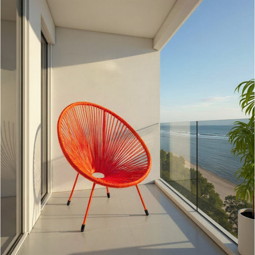 Kare Design Tuinfauteuil Acapulco Mono oranje