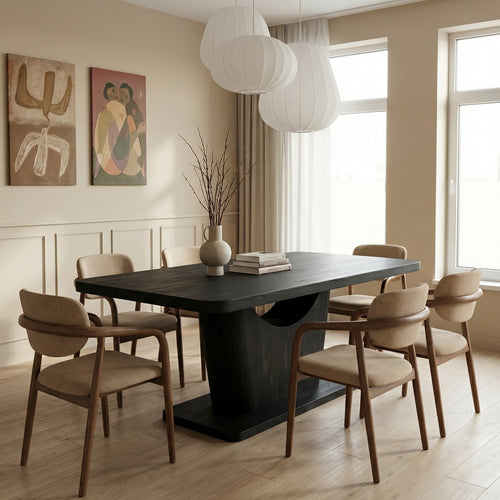 StarFurn Eettafel Voco - Rechthoek Zwart Hout - 240x110x76cm