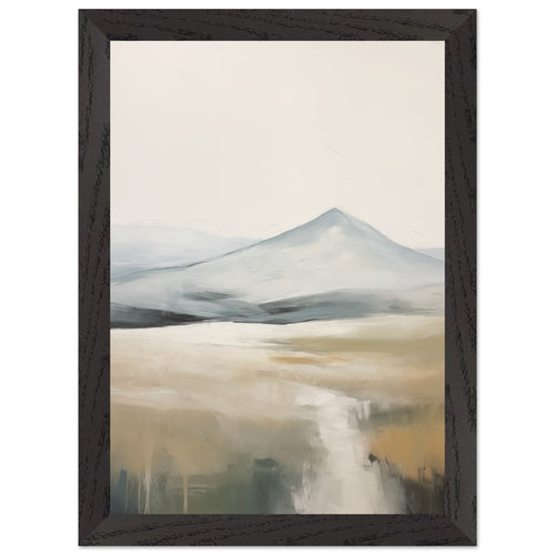 Artfulprints Poster met Lijst Abstract - Fuji path 2   - A4 21x29.7 cm - Meerkleurig