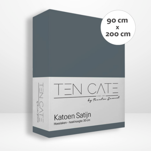 Ten Cate hoeslaken - 100% katoensatijn - 90x200 - donkerblauw - vtwonen shop