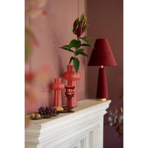 Light & Living tafellamp Devia - rood - Ø30cm
