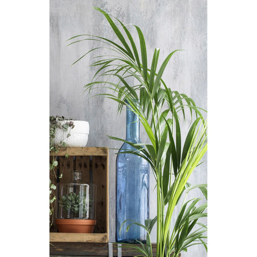 Mica Decorations Rioja Fles Vaas - H50 x Ø15 cm - Gerecycled Glas - Lichtblauw