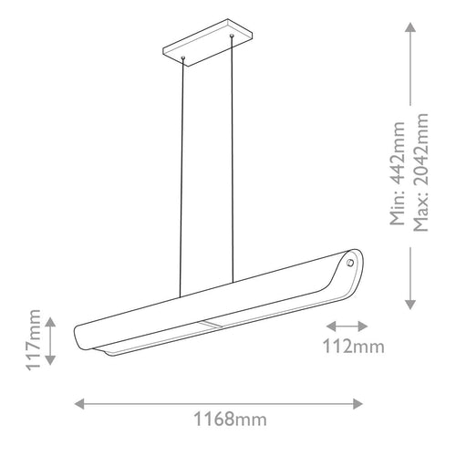 LED-Deckenleuchte, modern, Schwarzoxid, 3000 K