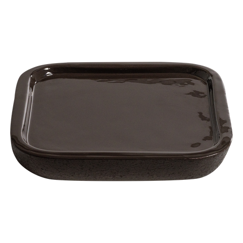 WOOOD dienblad Ikai - Metaal Hoogglans - Donkerbruin - 31x31x31