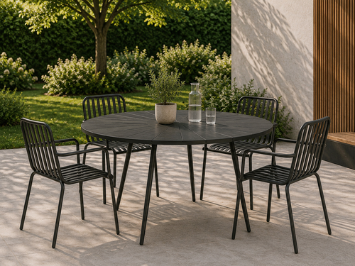 Nest outdoor Denzel Ronde Tuintafel Zwart - Ø 120 cm