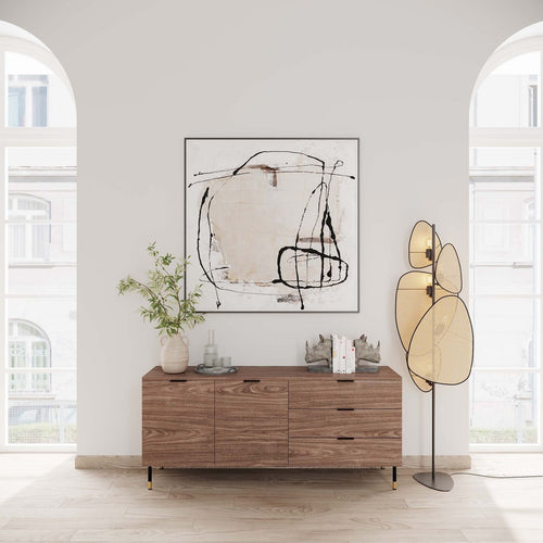 Kare Design Schilderij Frame Dust 100x100cm grijs - vtwonen shop