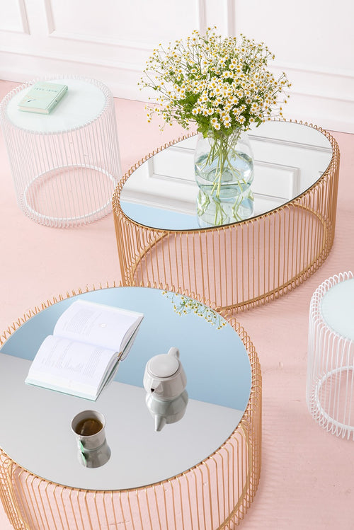 Kare Design Salontafel Wire Uno Messing Ø80cm - vtwonen shop
