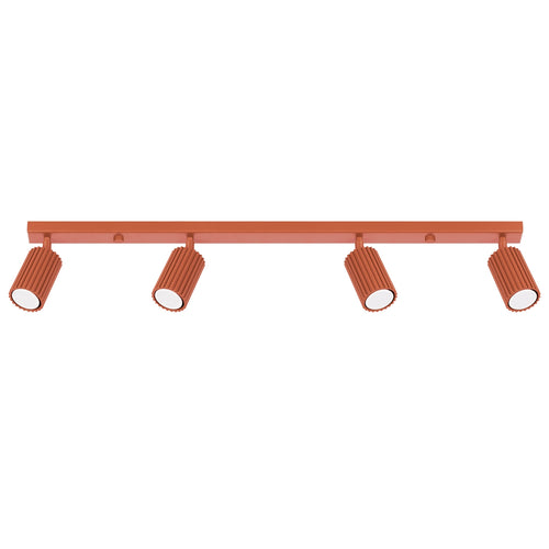 Sollux Lighting Plafondlamp KARBON 4L rood oker - 81x6,5x16,5cm