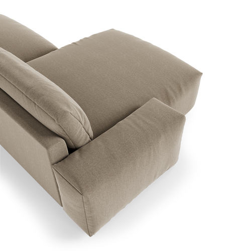 Sia Home - Hoekbanken links BLISS - Zacht aanvoelende geweven stof - Mol - 310cm - vtwonen shop