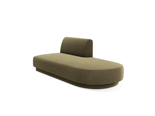 Micadoni - Module "Miley" 2 zitplaatsen, flueel groente - 90x158x70cm