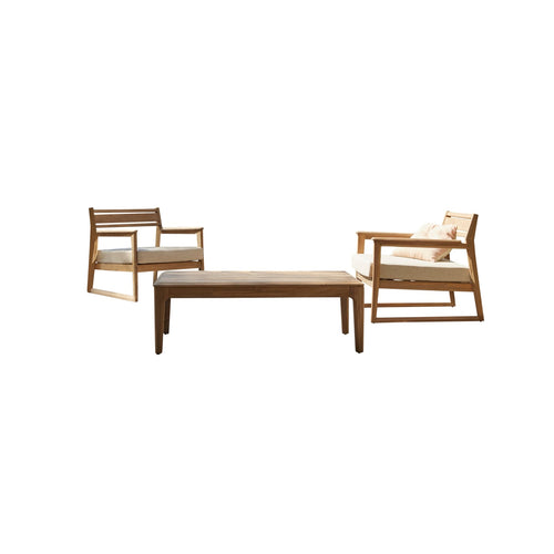 Tikamoon 2-zits loungeset van massief teak - Naturel