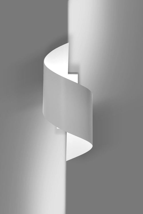 Emibig wandlamp Spiner - 1 lichts - 14  x 30   cm - wit