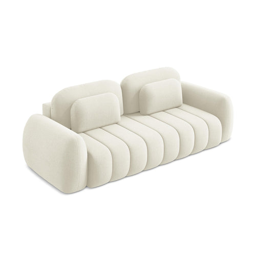 LaMiaSofa 3-zits slaapbank Ginosa - bouclé - lichtbeige - 266x121x95