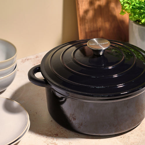 Salt & Pepper - Kookpot 26cm gietijzer zwart Ferno - vtwonen shop