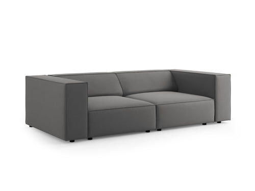 Cosmopolitan Design Bank Arendal 3-zits, flueel, cement - 102x204x70cm