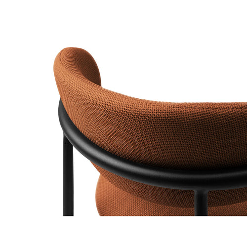 Set van 2 stoelen Nina structurele stof baksteen - 52x55x78cm