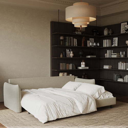 Sia Home - Rechte bank PLUME - Geweven stof - Beige - 213.5cm - vtwonen shop