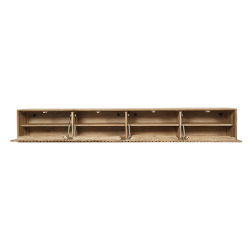 StarFurn Zwevend Tv-meubel Madison - Naturel Hout - 200x35x30cm