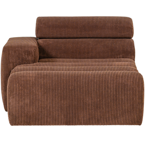 WOOOD chaise longue element arm links Novi - Ribstof - Terra - 86x109x173 - vtwonen shop