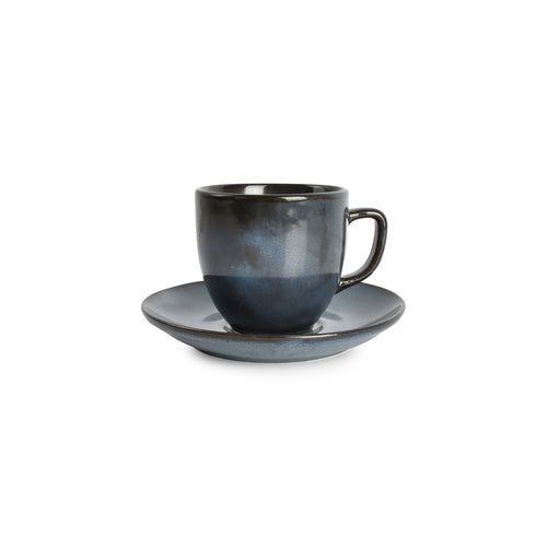 Bonbistro - Schotel 14cm donkerblauw Cirro - Set van 6