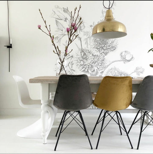 Kick kuipstoel Velvet - Goud - vtwonen shop