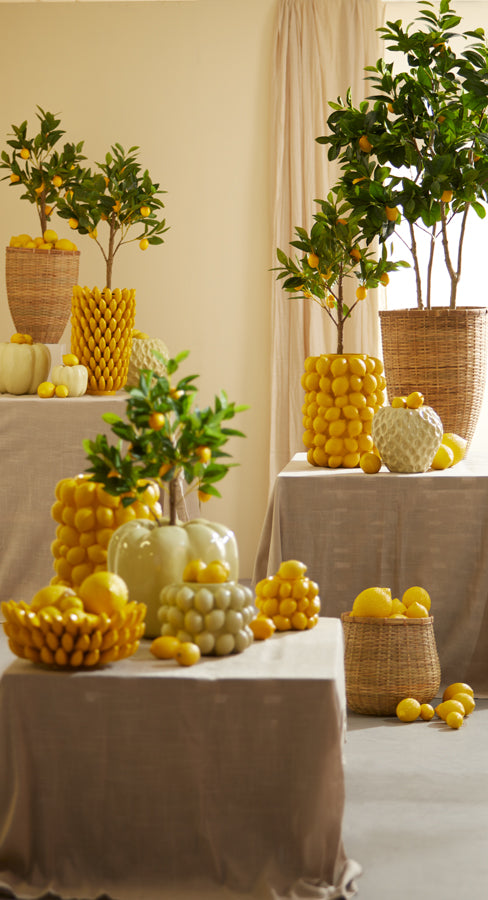 Light & Living vaas ZITA - Ø25x45cm - geel - vtwonen shop